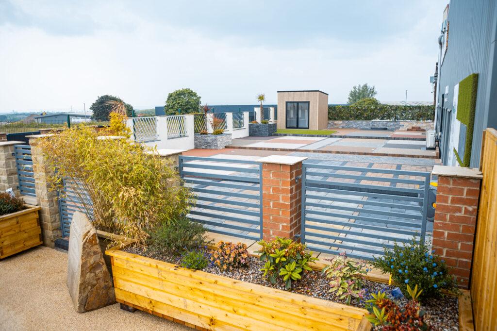 The range of driveway surfaces on display at Buildadrive’s Leeds showroom
